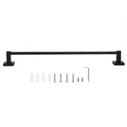 Household Black Wall Hanging Space Aluminum Towel Storage Rack Shelf Hanger Bathroom Accessory