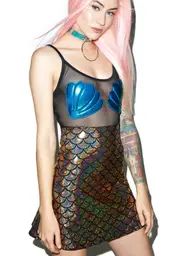 [J Valentine] Gilded Sea Goddess Skater Dress