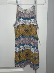 NWT BIXBY NOMAD Multi-Color Paisley Print Rayon Tank Top Size Medium 8-10