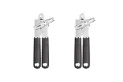 2x Mastercraft Soft Grip 14cm Manual Stainless Steel Can Opener Handheld Black