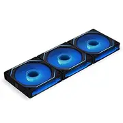 Lian Li UNI Fan SL-Infinity 120-Triple Pack-ARGB Fan-Infinity Mirror-Daisy-Chain Design-Customizable Lighting Effects-One Cable Connection-with Controller-Black-(UF-SLIN120-3B)