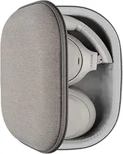 Geekria Shield Headphones Case Compatible with Sony WH-XB910N, WH-XB900N, MDR-1000X, Replacement Hard Shell Travel Carrying Bag with Cable Storage (Light Brown)