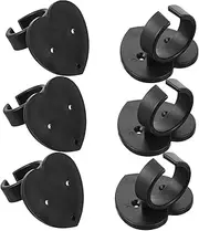 COSMEVIVI 6pcs Microphone Wall Holder Clip with Heart-shaped Design Multi-functional Mic Protector and Ring for Ktv Supplies and Accessories Convenient Wall-mounted