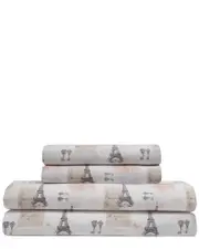 Elite Whimsical Print Paris Postale Sheet Set