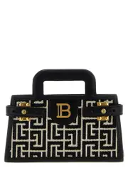 [Balmain] Balmain-B-Buzz Borse A Mano Bianco/Nero-Donna OS