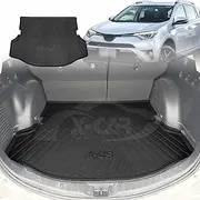 X-CAR Cargo Rubber Mat Luggage Tray Boot Liner Fit Toyota Rav4 Rav 4 2013 2014 2015 2016 2017 2018 Space Saver Model