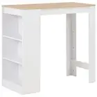 Bar Table with Shelf White 110x50x103 cm Modern Furniture Home Decor Dinin 80215