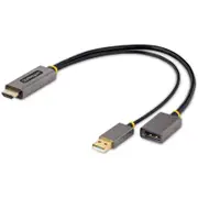 StarTech.com 1ft (30cm) HDMI to DisplayPort Adapter, 4K 60Hz HDR HDMI Source to DP Monitor, USB Bus Powered
