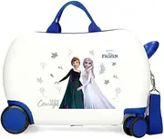 Joumma Disney Frozen Seek Courage Children's Suitcase White 45x31x20cm Hard ABS 24.6L 1.8 kg 4 Wheels Hand Luggage, White, Children's Suitcase, White, Children's Suitcase