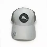 Tommy Bahama Tip Your Cap Marlin Logo Trucker Hat White Silver Fishing Snap Back