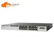 Cisco Catalyst WS-C3850-24T-S Gigabit Switch 2x PWR-C1-350WAC PSU C3850-NM-2-10G