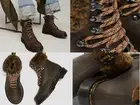 Dr.Martens 1460 Seeerena Collar Goodyear Welted Hiking Boots Faux Fur Bnwot
