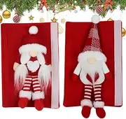 Gnome Fridge Door Handle Covers | Set of 2 Swedish Tomte Kitchen Appliance Handle Covers - Oven Door Handle Protector for Fall Thanksgiving Decorations