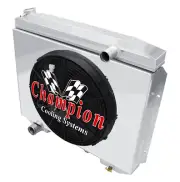 WR Champion 4 Row Radiator,16" Fan,Shroud-1957-1959 Ford Country Squire V8 Eng