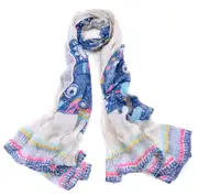 Women Fashion Accessory Bohemia/Vibrant Designer Owl Print Everyday Scarf