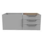 Alpine 35" Gray Wood Floating Vanity Base/Brushed Nickel Handles