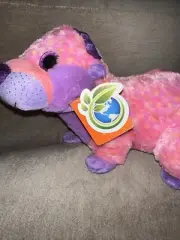 Wild Republic Plush Otter Girl w/Bow Pink/Purple Glitter Sparkle Big Eyes 2017