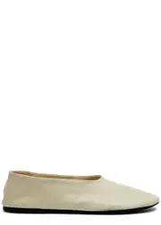Khaite Marcy Leather Ballet Flats - Off White - 40 (IT40 / UK7) 40 (IT40 / UK7)
