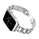 適用applewatch S8蘋果表帶小香風單排鏈星光色iwatch1-7代通用女