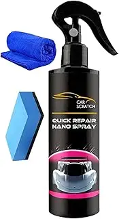 Nano Scratch Repair Spray for Cars | Auto Scratches Remover Nano Spray,120ml Quick Repairing Paint Polish Agent with Towel and Sponge for Car, Long-Lasting Protection