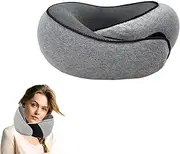 [Roczential] Flyhugz Neck Pillow, Flyhugz Travel Pillow, Wander Plus Travel Pillow, Wander Plus Travel Neck Pillow, Memory Foam Travel Pillow, Stowable Travel Pillow (Gray)