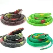Lechay Rubber Snakes To Keep Birds Away,4 Pieces 29 Inch Realistic Rub