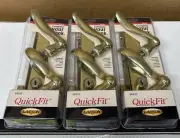 LOT OF 3 Larson 20297807 QuickFit Storm Door Handle Set Metal Brass Quick Fit