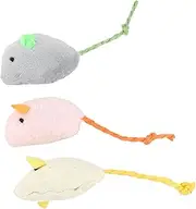 Plush Toy Soft Simulation Interactive Cat Toy Indoor Cats Kittens Playing Mental Stimulation 3 Colors