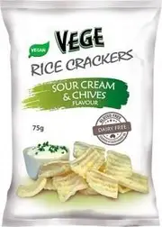 Vege Rice Cracker Sour Cream & Chives G/F 5x75g