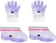Baluue 2 Pairs Wax Therapy Gloves Wax Melt Warmer Foot Masks Remove Hard Skin Dry Skin Remover Feet Treatment Moisturizing Com Foot Care Kit Beauty Hand Wax Cover Non-woven Fabric Purple