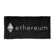 Ethereum ETH Full Black & White Beach Towel - 2 Sizes, Crypto Beach Towel