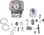 Respicefinem Premium Cylinder Piston Kit for 575 575XP 570 Chain Saw High Silicon Aluminum Alloy Material Approx 51mm Cylinder Diameter Lightweight Strong Thermal Diffusion