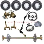 740mm Rear Axle Kit 6''inch Tyre Front Wheel Steering Tie Rod Brake Go Kart Cart