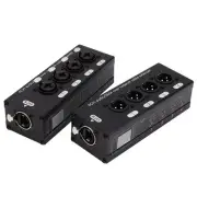 1Pair 4-Channel 3-Pin XLR or 6.3Mm Audio and over Cable Extender,DMX512 6007