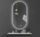 鏡子浴室鏡 智能led帶燈鏡 梳妝臺壁掛鏡 無框鏡50*80CM單色光+除霧+時間溫度顯示 (7.9折)