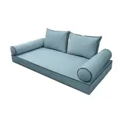SLIPCOVER ONLY V1 Velvet Indoor Daybed Mattress Pillow Contrast Trim Twin AD355