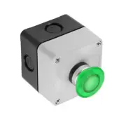 Momentary 1NC 1NO 600V 10A Push Button Switch Station Control Circuit Green Box