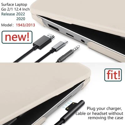 Compatible with 12.4 Inch Microsoft Surface Laptop Go 2/1 with Touch Case ONLY C