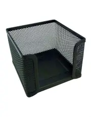 [Esselte] Home/Work Metal Mesh Memo/Notes Cube Holder Stationery Desk Organiser BK