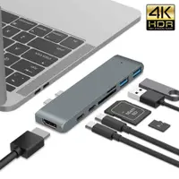 在飛比找蝦皮購物優惠-☁免運+熱賣 7合一擴展塢 type-c USB C MAC