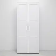 STOCKHOLM STORAGE CUPBOARD HAMPTONS - WHITE - SCANDI BLACK