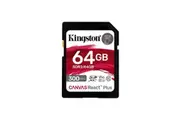 SD Memory Card Kingston 64GB V90 UHS-II Canvas React Plus SD 8K/3D/VR Cameras