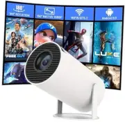 Mini Portable Projector with WiFi 6 and Bluetooth 5.0 Smart Projector 1080P