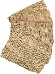 ibasenice 5pcs Woven Grass Mat for Small Animals Summer Cooling Bed Mat for Guinea Pigs Rabbits Hamsters Safe Durable Pet Bedding for Cages Comfortable Chew Friendly