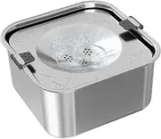 Non Spill Dog Water Bowl | Slow Water Bowl Dog | 3L Stainless Steel Spill-Proof Pet Feeder for Puppies, Seniors and Small Pets | Anti-Splash Design for Home, Travel, Crates and Outdoors