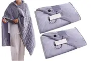 2Pcs 140x100cm USB Electric Heating Blanket Heated Shawl-Silver