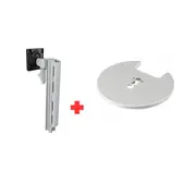 Atdec AWMS-1340 130mm Arm + 400mm Post / 12kg (26.5lb) Flat Screens, 10kg (22lb) Curved Screens + Grommet Clamp Desk Fixing, Silver