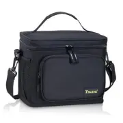 Insulated Lunch Bag for Men Women, 22 Can Leakproof Cooler Bag Large Black