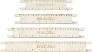 BENECREAT 4 Pcs Wooden Macrame Cord Measuring Tool Macrame Wall Hanging Tool Braided Cord Measure Rulers for Crafts DIY Handmade Works Handicraft Enthusiasts, 6/8/10/12 Inch