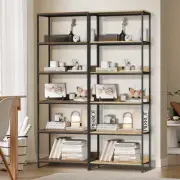 Oikiture Display Shelf 5 Tier Bookshelf Storage Shelves Bookcase
